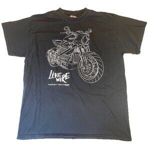 Harley Davidson Live Wire Motorcycle 2020 T Shirt Men’s Size Large Black Graphic